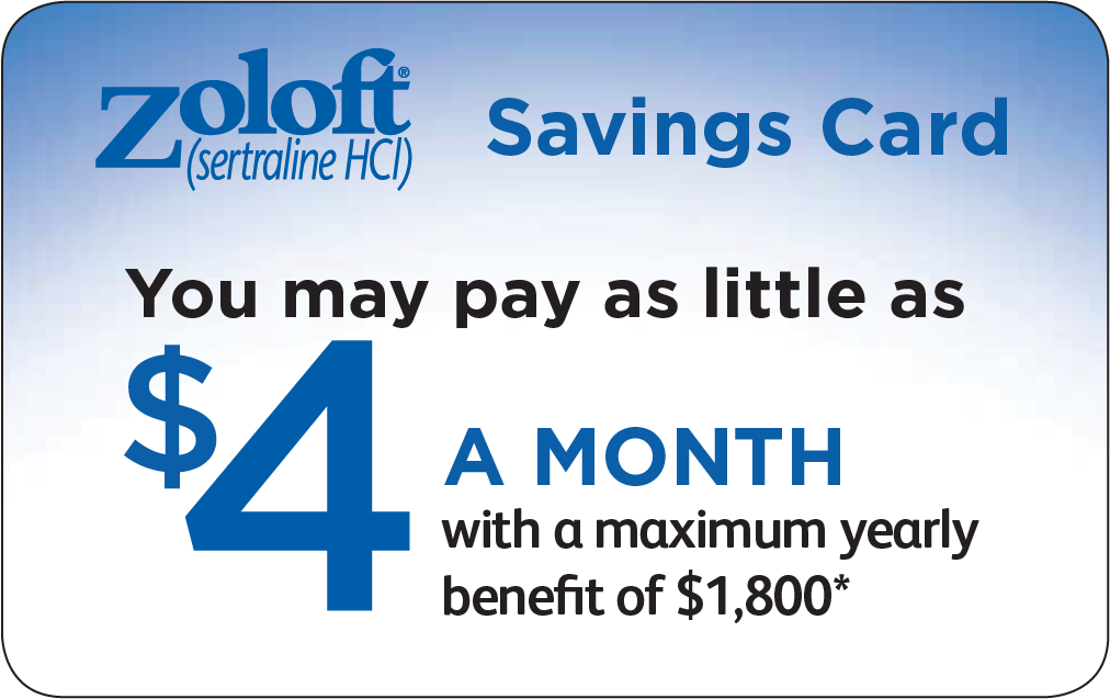ZOLOFT (sertraline HCI) Savings Card