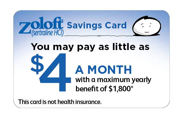 ZOLOFT (sertraline HCl) Savings Card